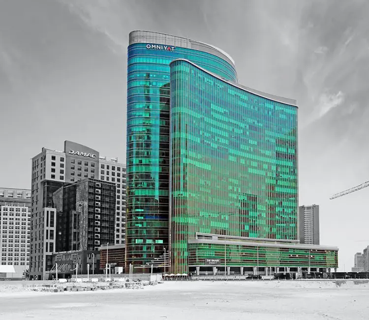The Binary by Omniyat tower in Business Bay, Dubai — home of Rafi Group headquarters